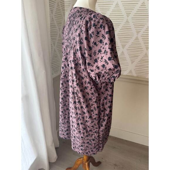 Madewell Women’s Medium Tillie Puff-Sleeve Mini Dress in Shadow Blooms - Picture 8 of 9